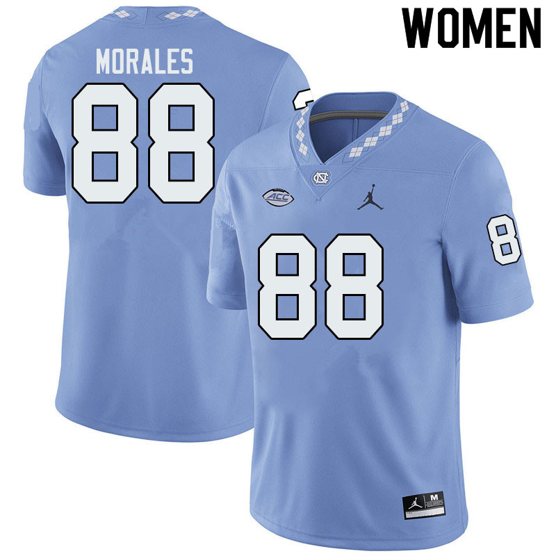 Jordan Brand Women #88 Kamari Morales North Carolina Tar Heels College Football Jerseys Sale-Blue